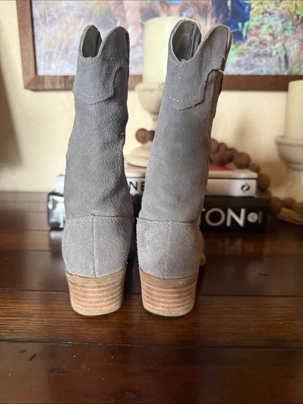Rylee + Cru Western boot || dusty blue
